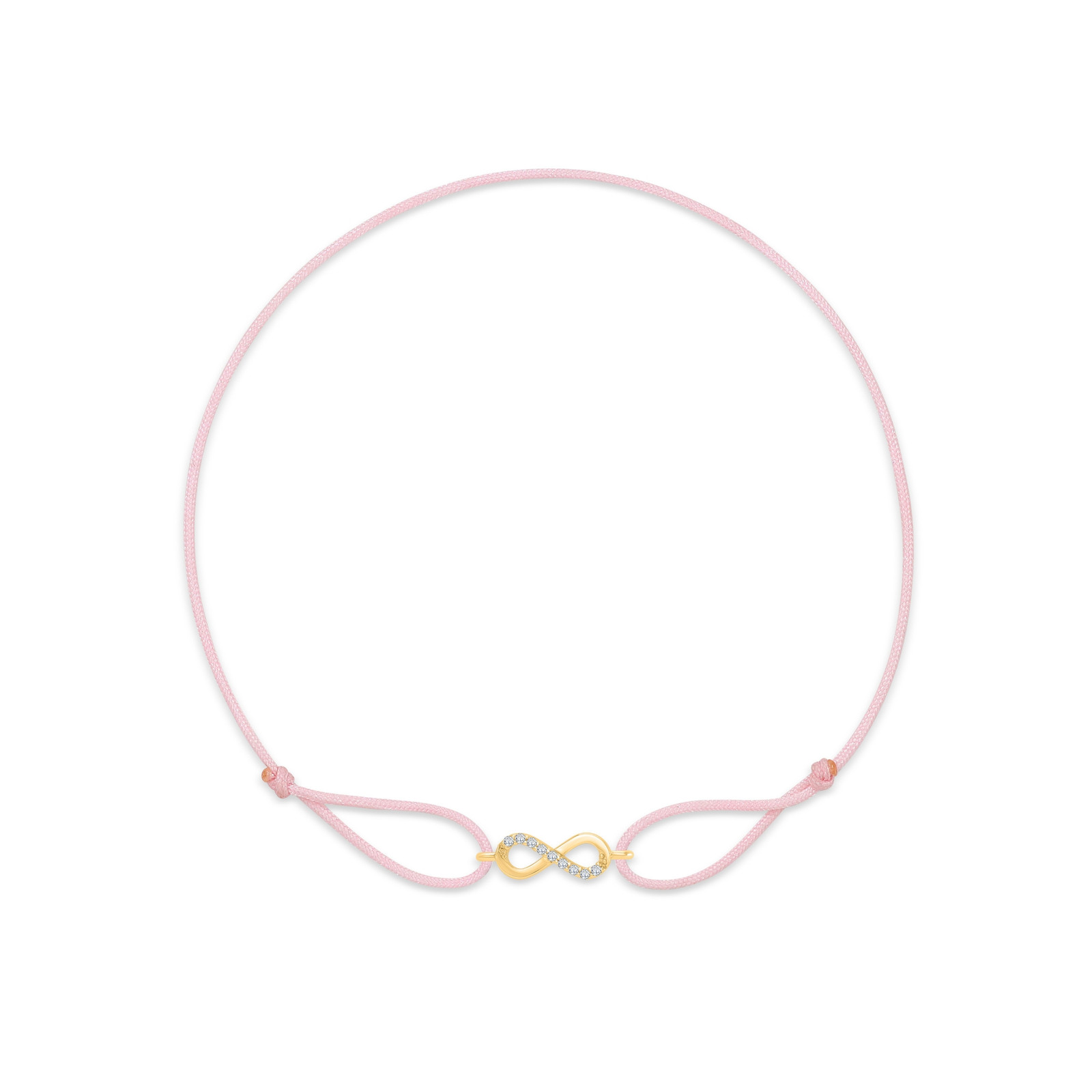 "Infinity" Baby Pink Diamond String Bracelet