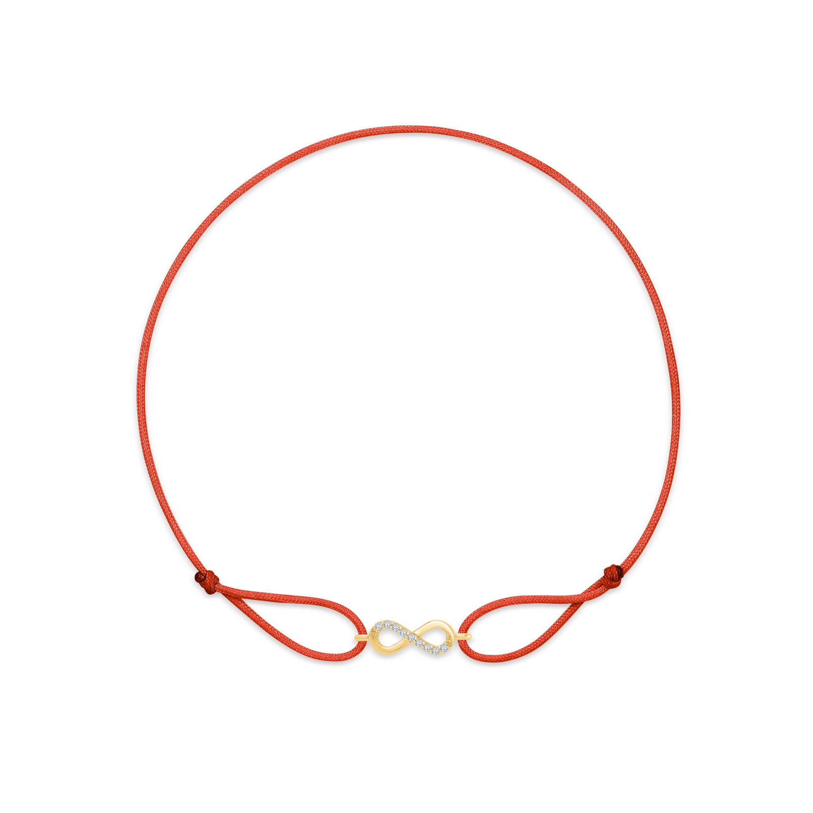 "Infinity" Red Diamond String Bracelet