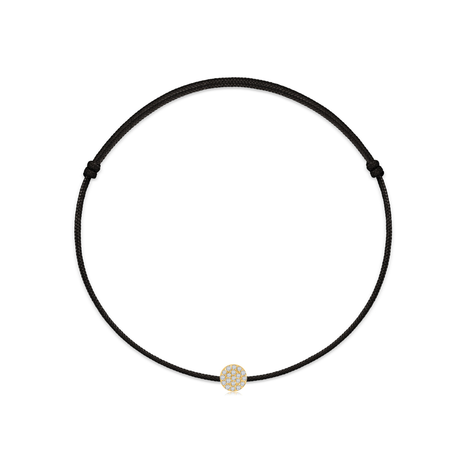 "Pavé" Black Diamond String Bracelet