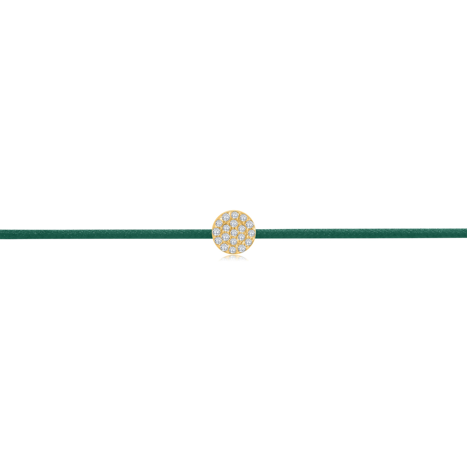 "Pavé" Green Diamond String Bracelet