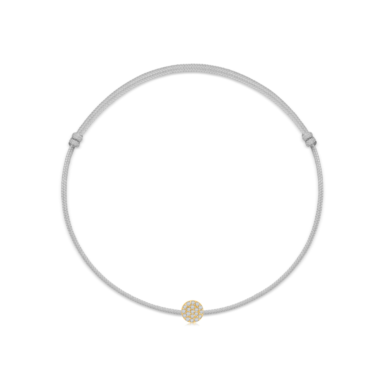 "Pavé" Grey Diamond String Bracelet