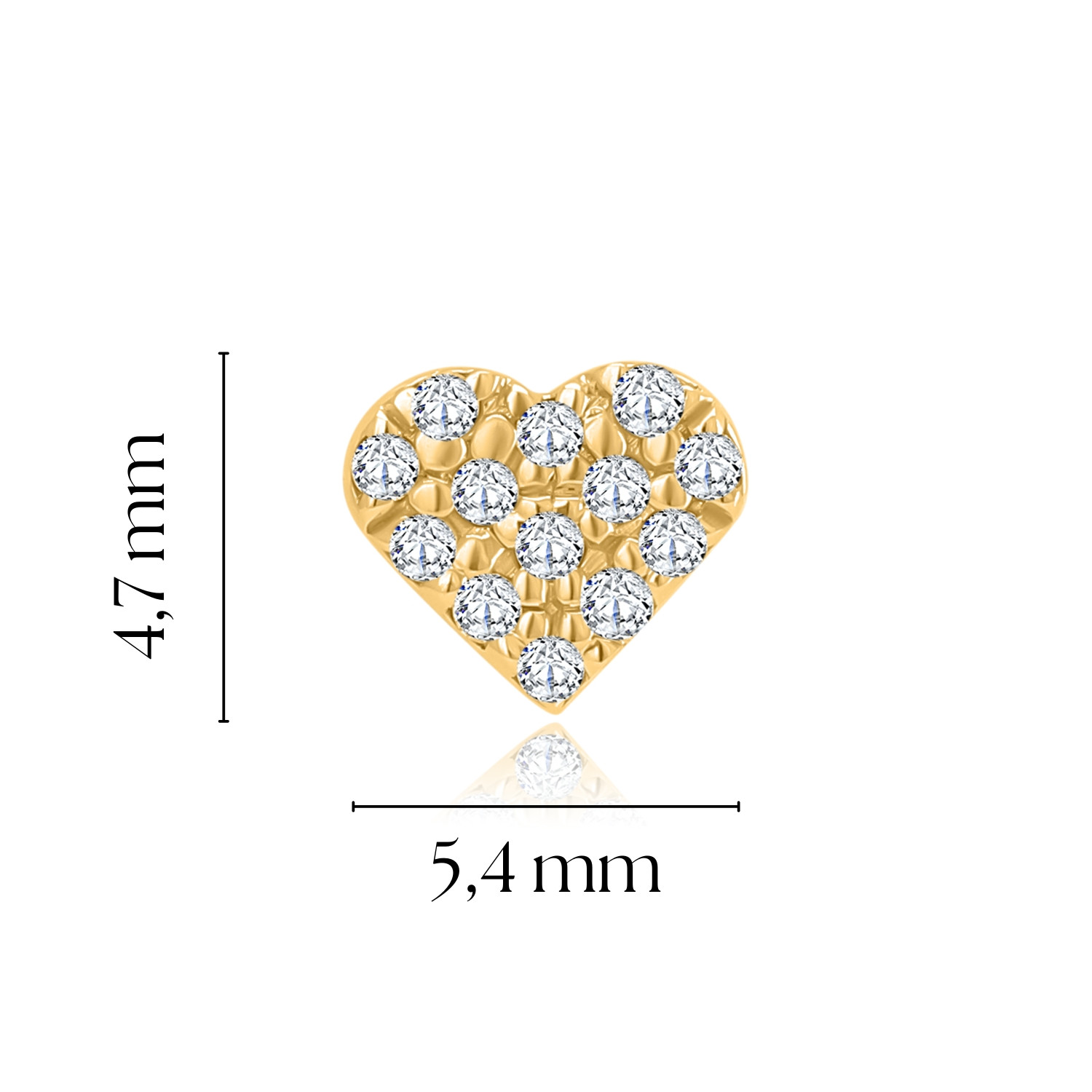 "Pavé Heart" Blue Diamond String Bracelet