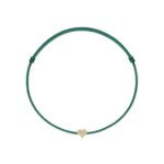 "Pavé Heart" Green Diamond String Bracelet