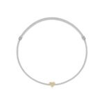 "Pavé Heart" Grey Diamond String Bracelet