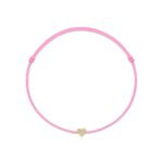 "Pavé Heart" Pink Diamond String Bracelet
