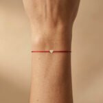 "Pavé Heart" Red Diamond String Bracelet