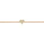 "Pavé Heart" Sand Diamond String Bracelet