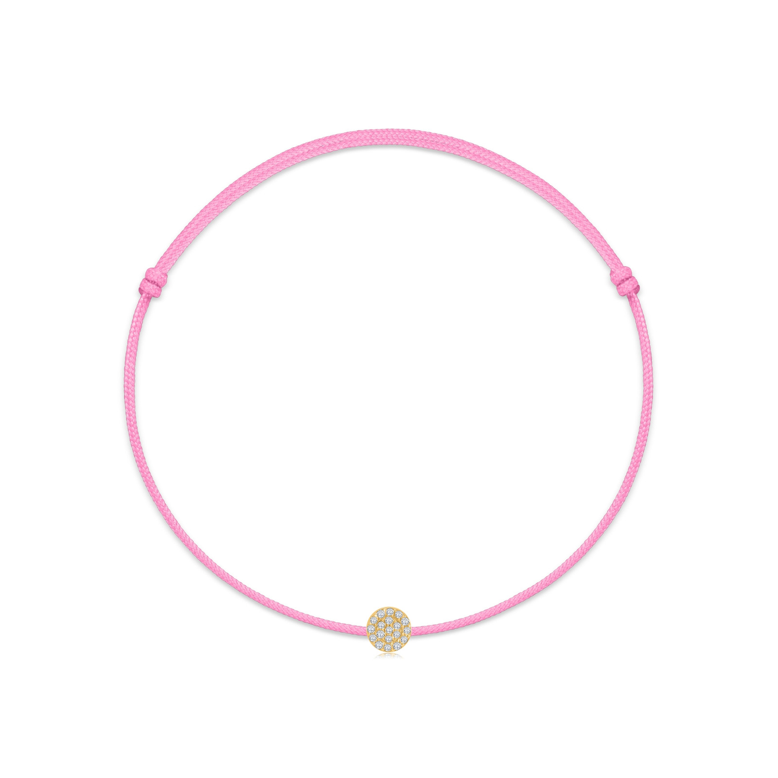 "Pavé" Rosa Diamant-String-Armband