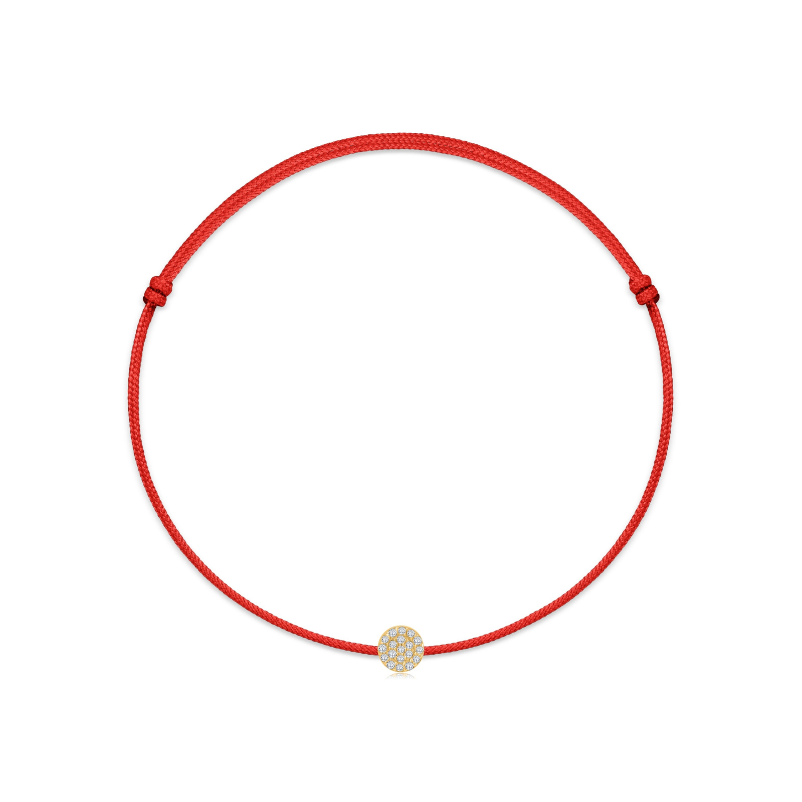 "Pavé" Red Diamond String Bracelet