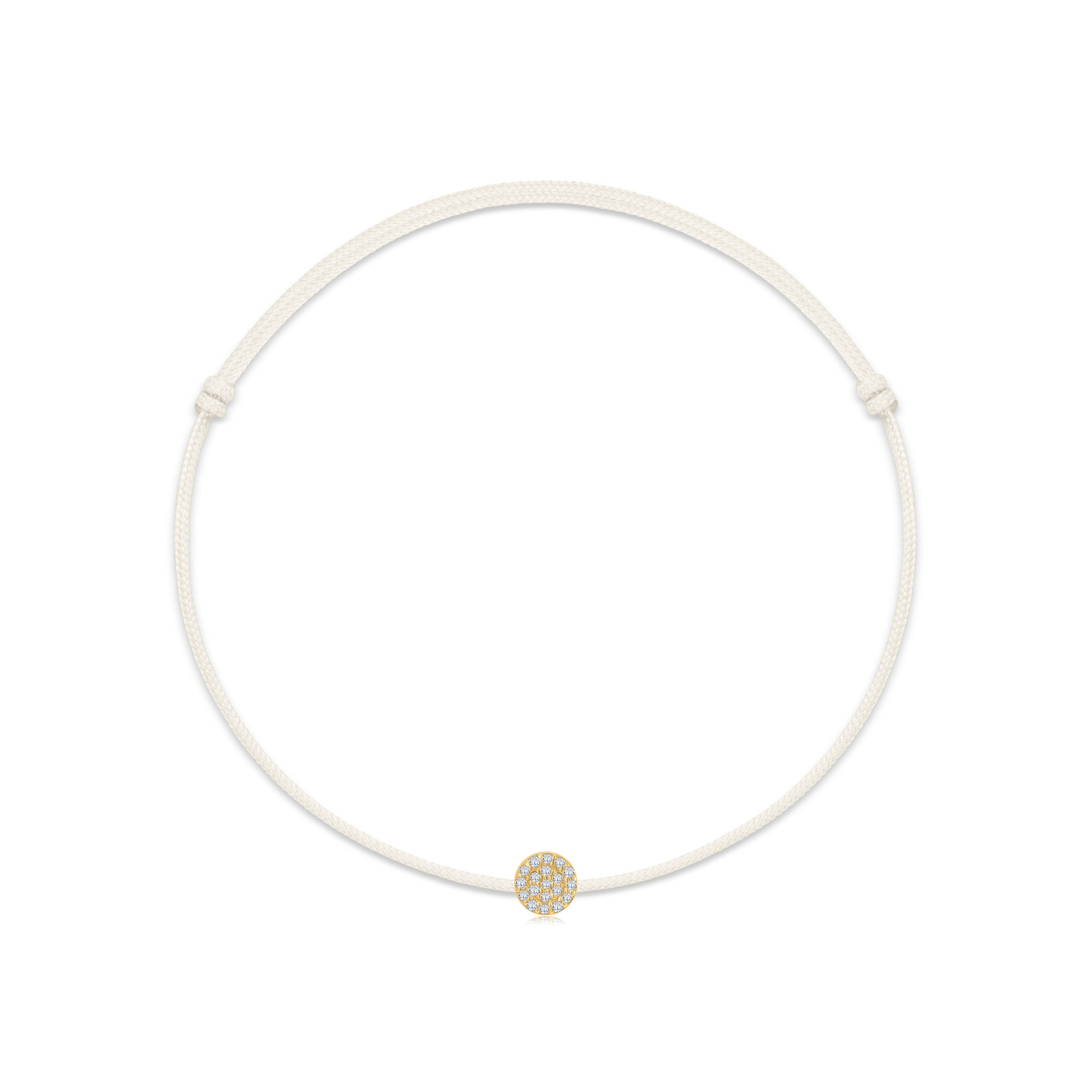 "Pavé" White Diamond String Bracelet