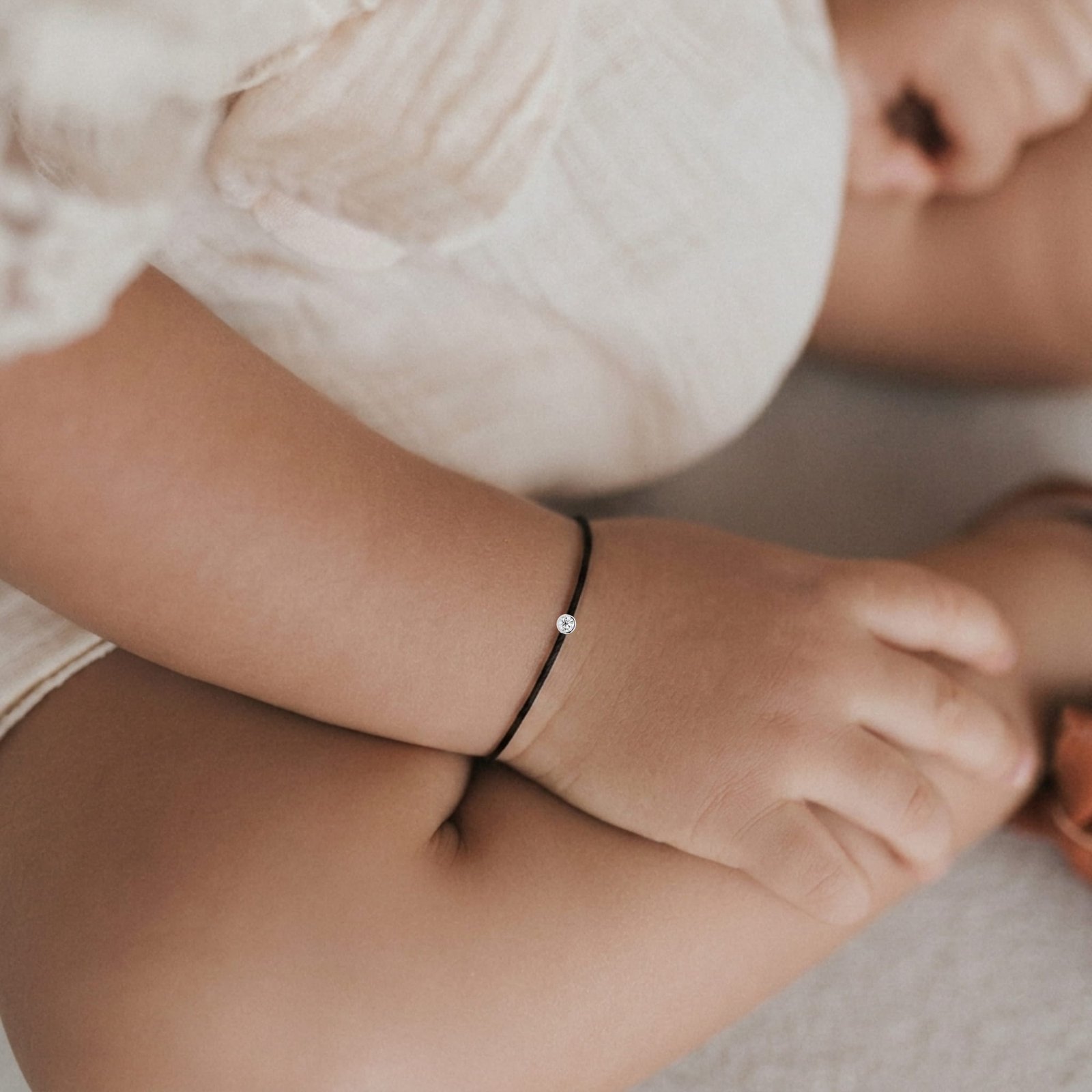 Kid's Black Diamond String Bracelet
