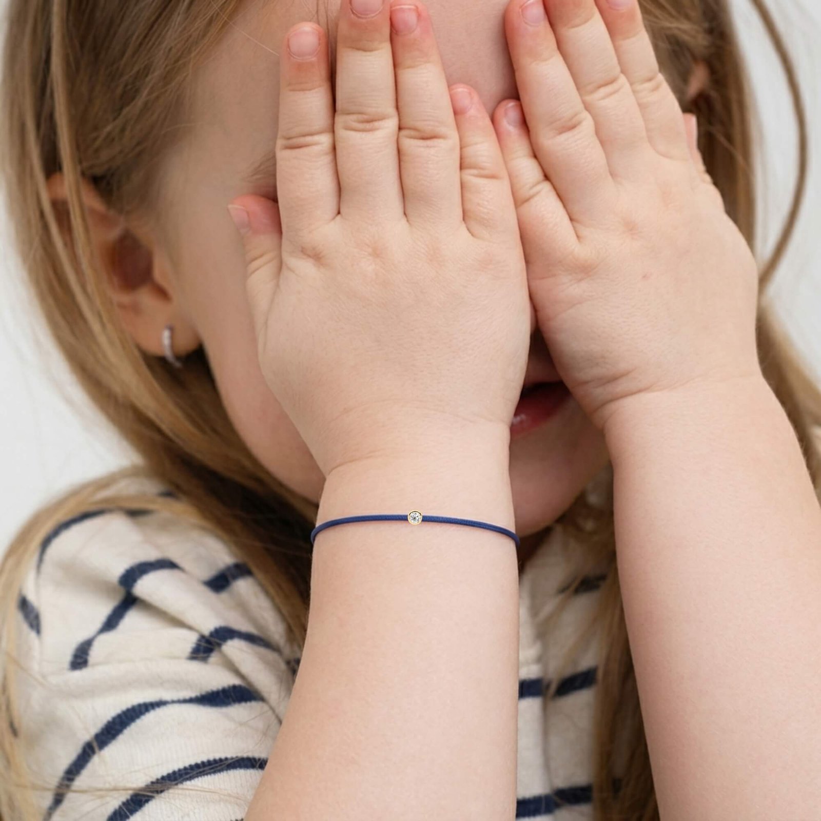 Kid's Blue Diamond String Bracelet