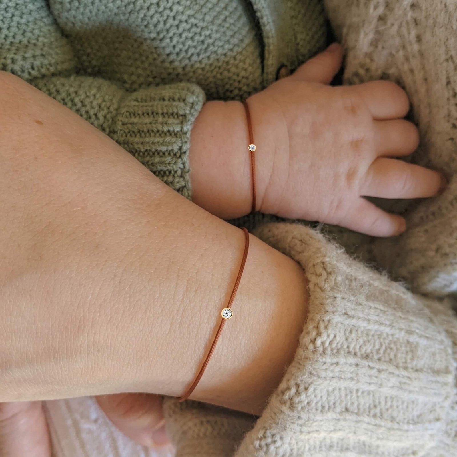 Kid's Copper Diamond String Bracelet
