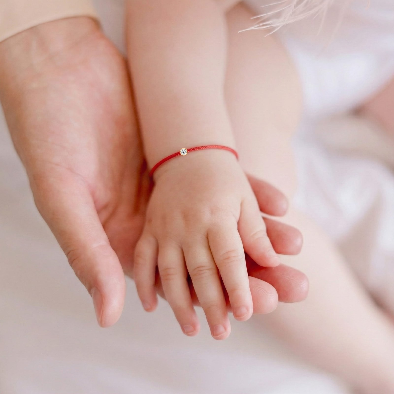 Kid's Red Diamond String Bracelet