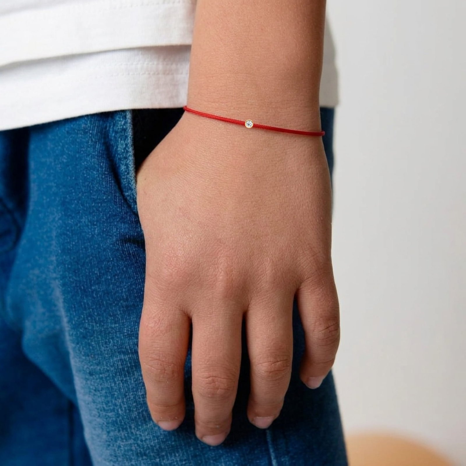 Kid's Red Diamond String Bracelet