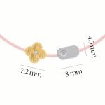 Clover & Plate Diamond String Bracelet