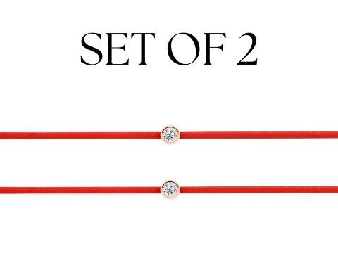 Set di braccialetti con fili di diamanti