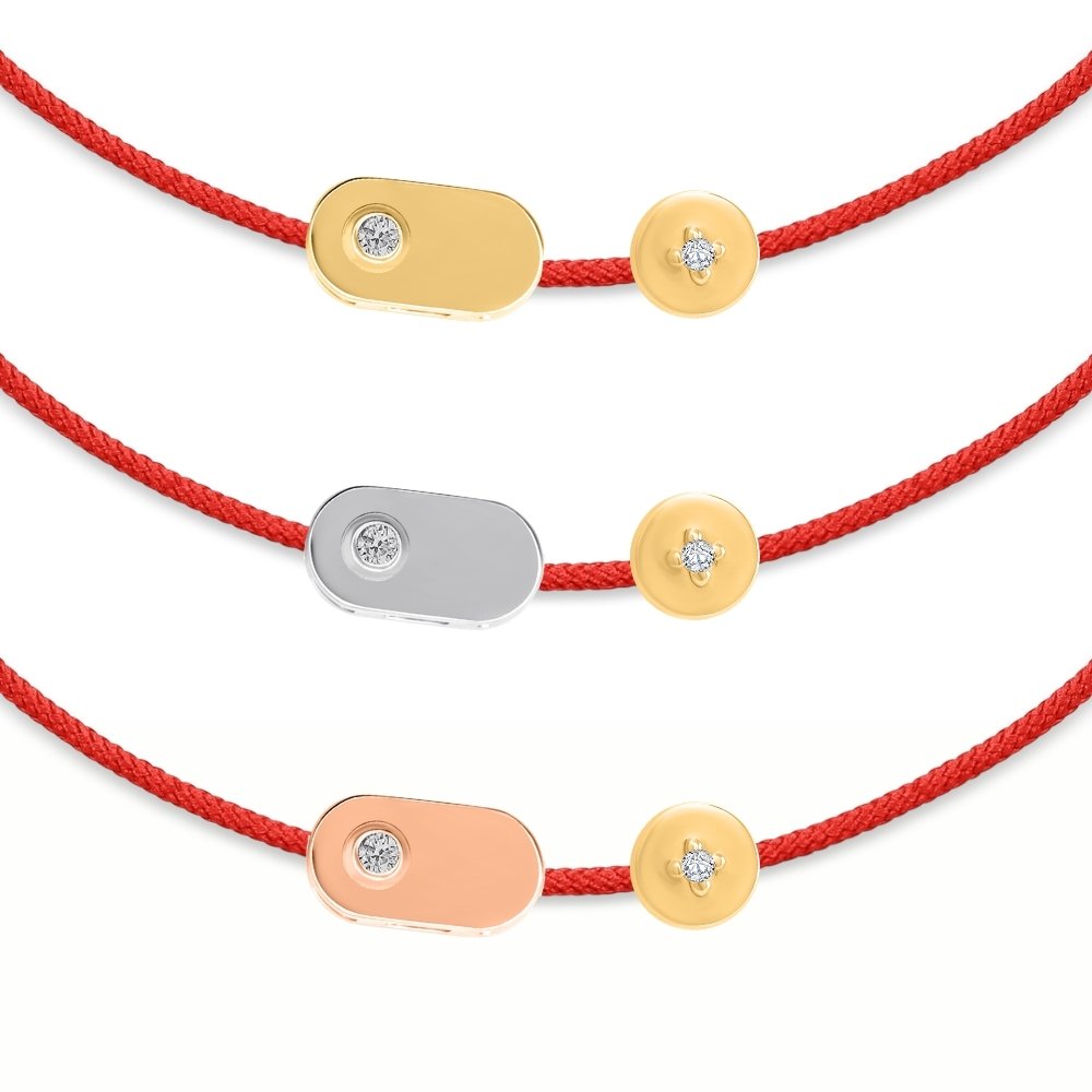 Bracelet à perles en forme de losanges et de points