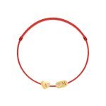 Plate & Heart Diamond String Bracelet