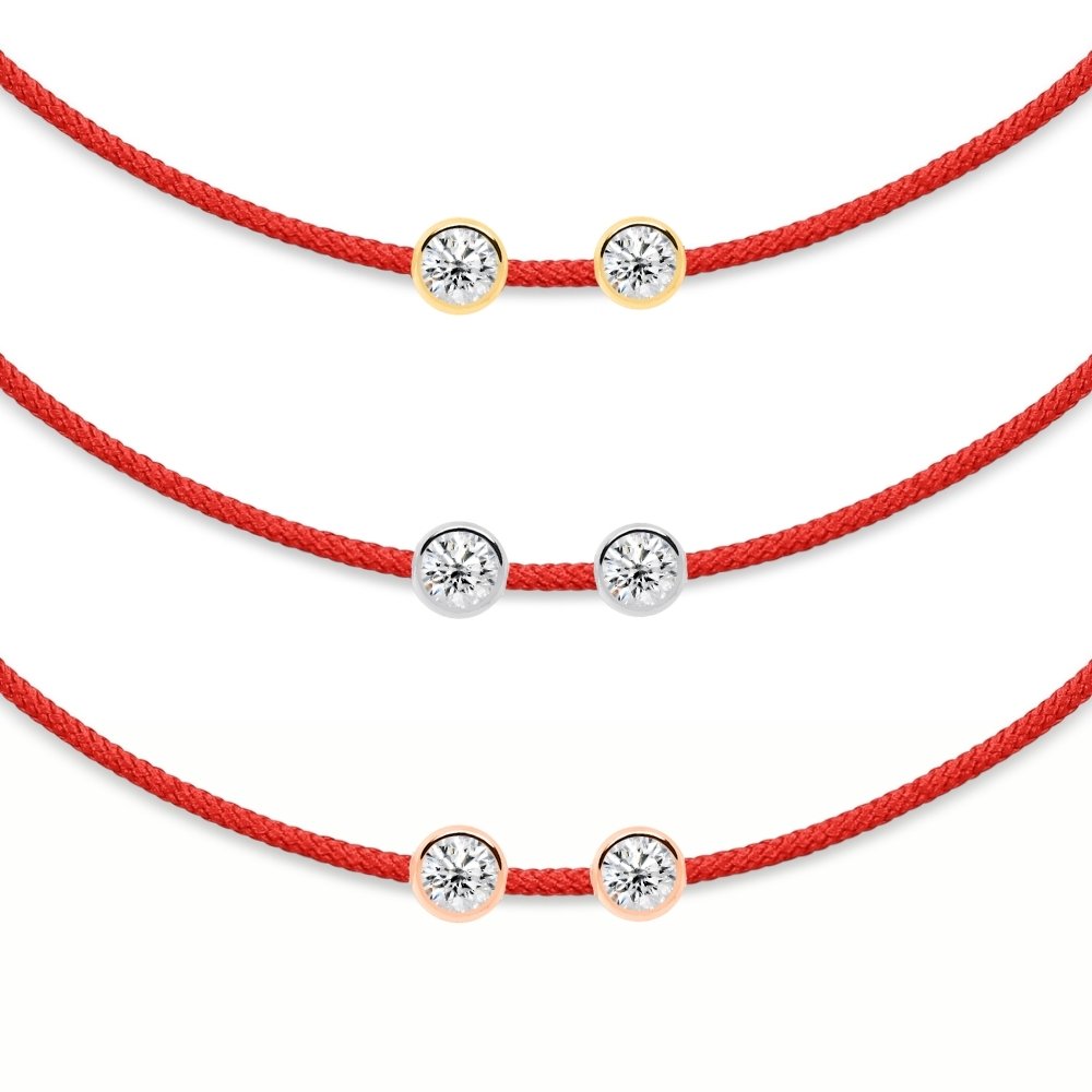 Two-Diamond String Bracelet