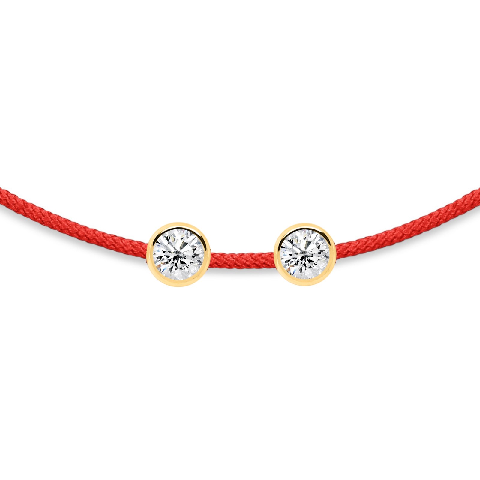Two-Diamond String Bracelet