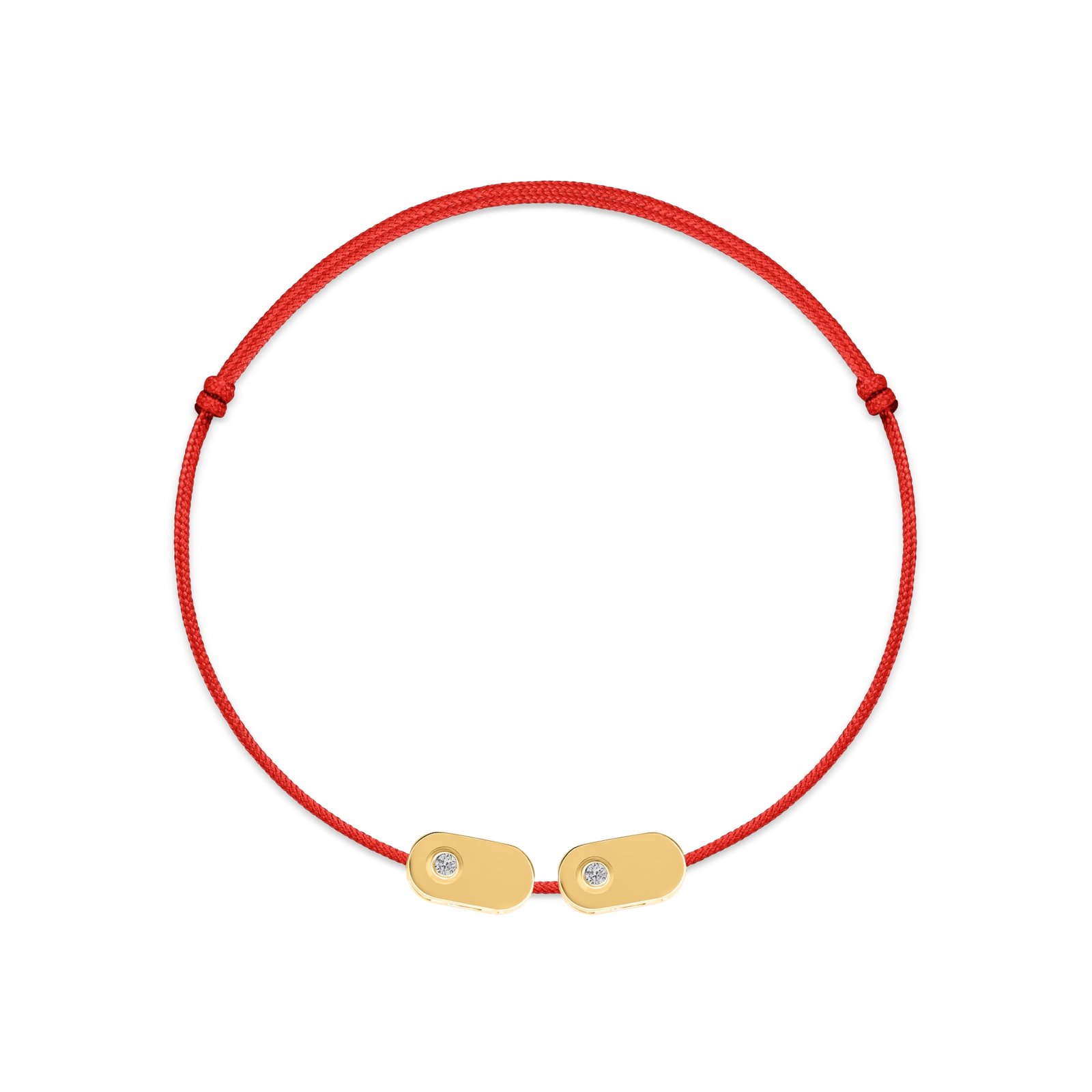 Two-Plate Diamond String Bracelet