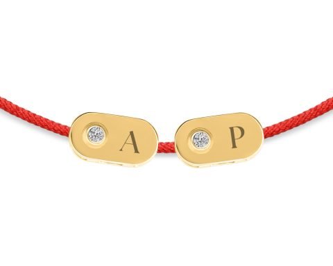 Bracciale con filo di diamanti a due file