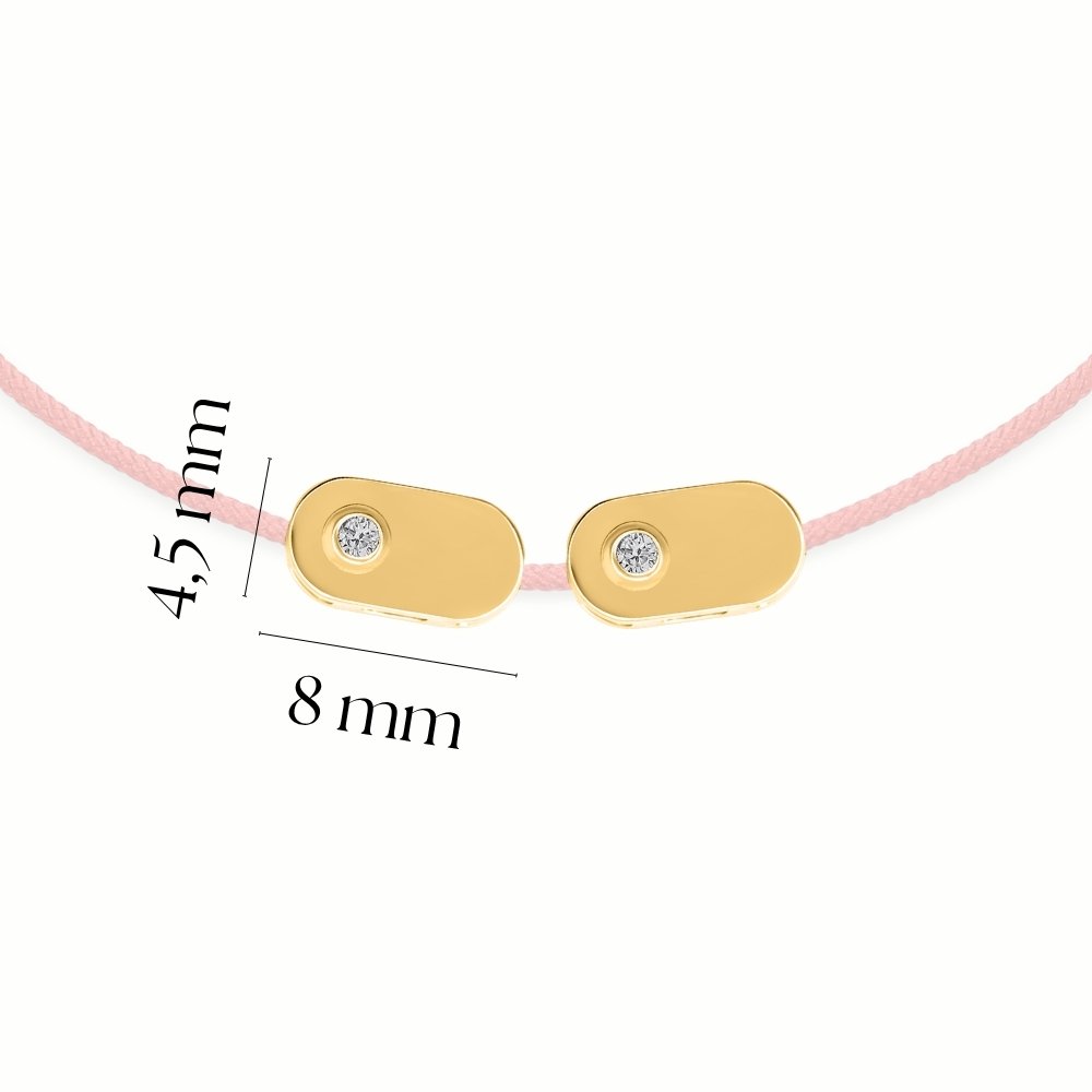 Two-Plate Diamond String Bracelet