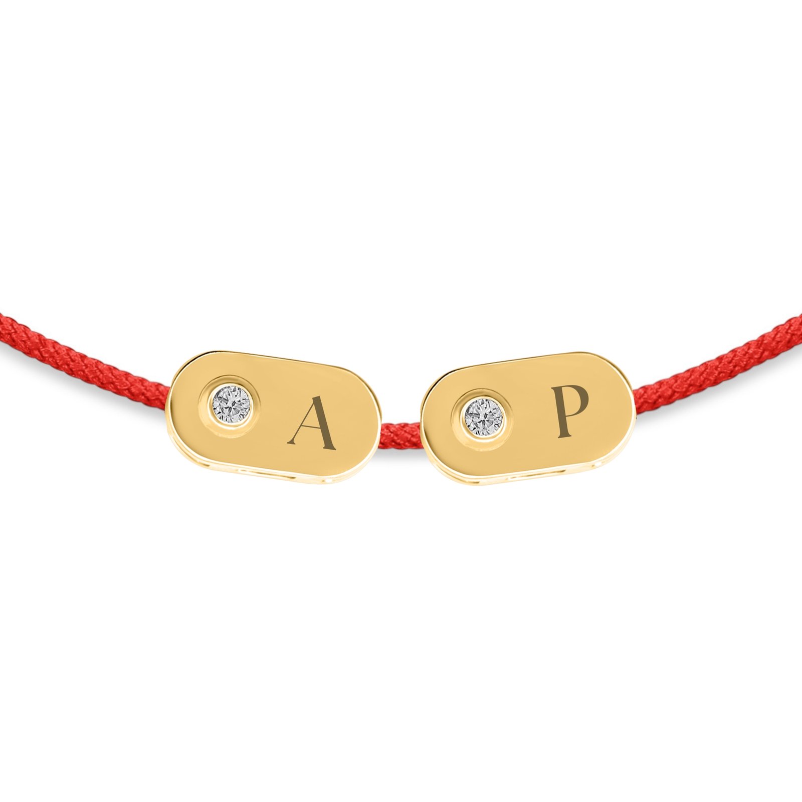 Two-Plate Diamond String Bracelet